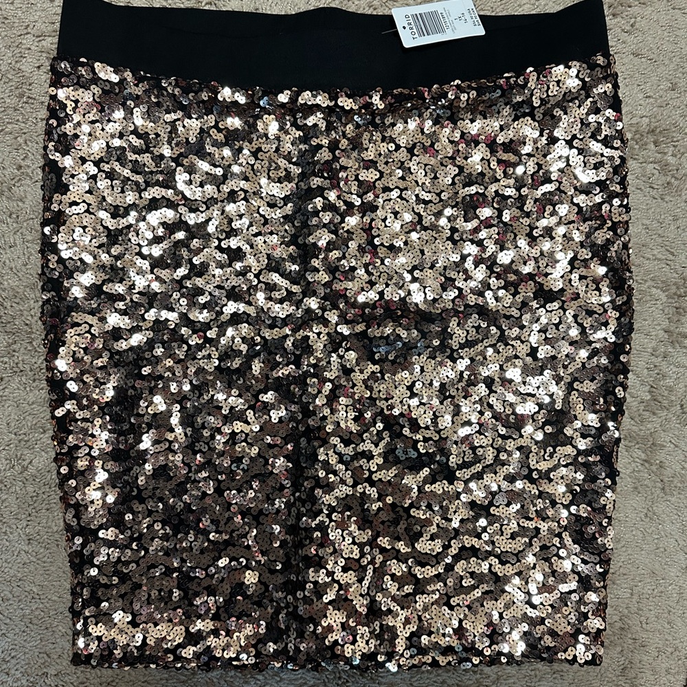 Torrid gold sequin mini skirt